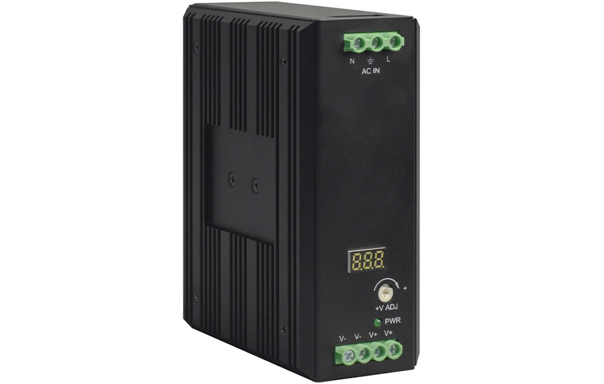 飛暢科技-工業級導軌式 AC220V轉 24V8A(帶功率因素調整)   開關電源